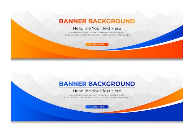 Vector gradient banner template design collection
