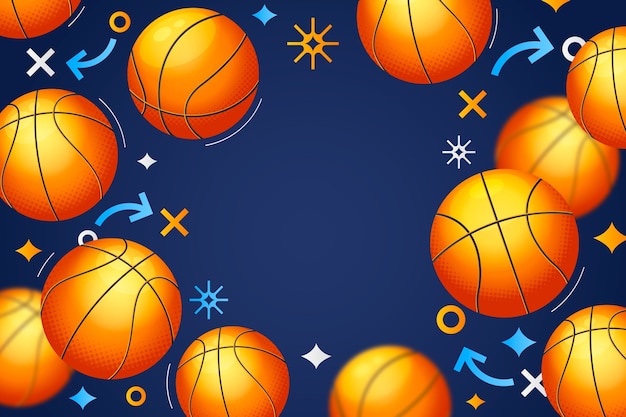 Vector gradient basketball background