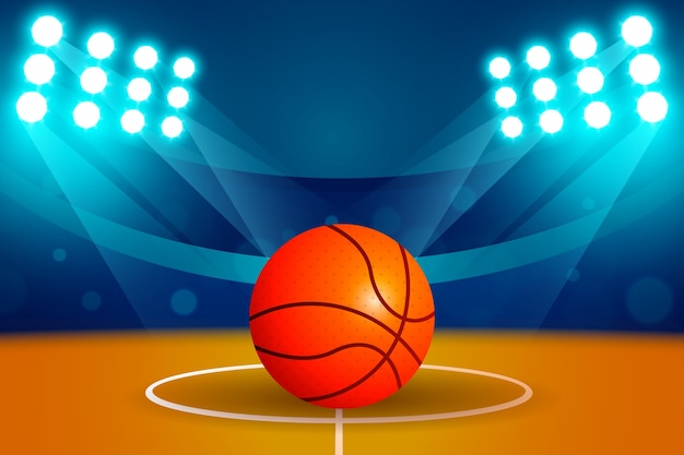 Vector gradient basketball background