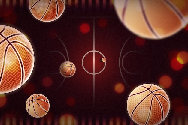 Vector gradient basketball background