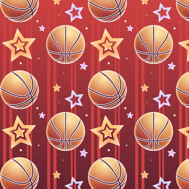 Vector gradient basketball pattern design