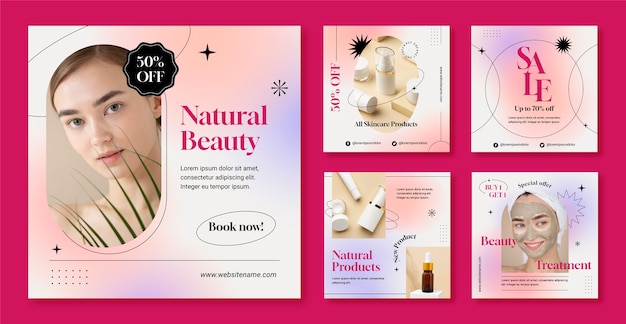 gradient beauty template design