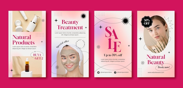 gradient beauty template design