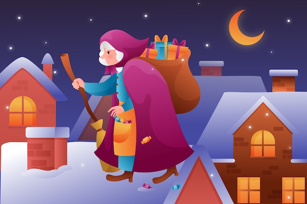 Gradient befana background