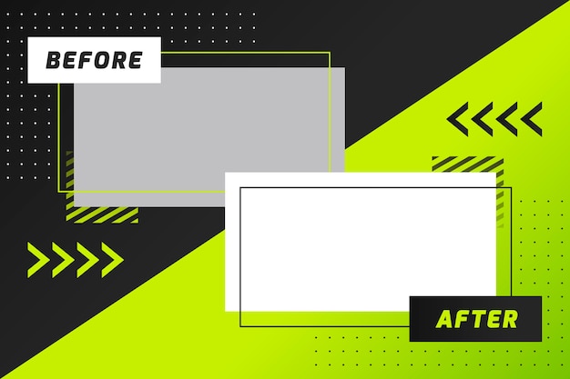 Vector gradient before and after background template