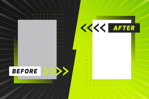 Gradient before and after wallpaper template