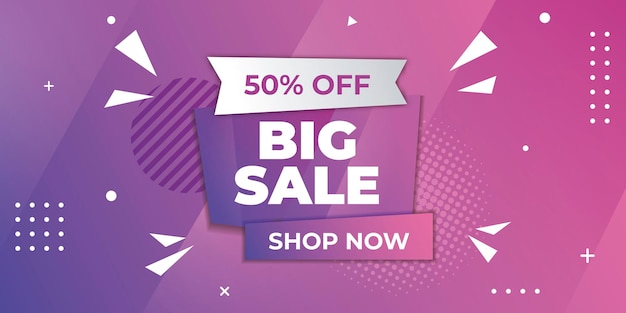 Gradient big sale background template design