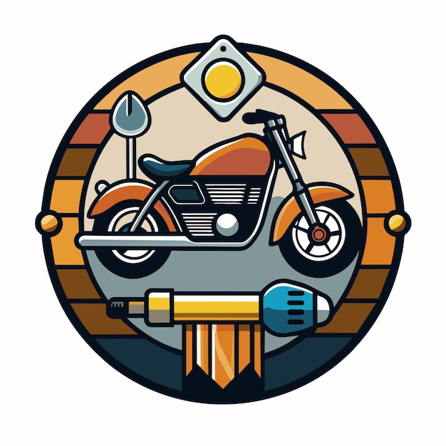 Gradient biker logo design