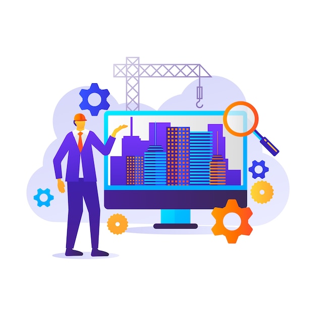 Gradient bim illustration