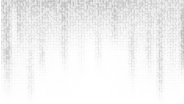 Gradient binary code digits background