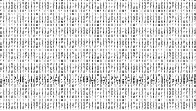 Vettore sfondo di cifre di codice binario sfumato