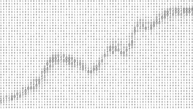 Sfondo di cifre di codice binario sfumato