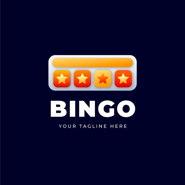 Vector gradient bingo logo template