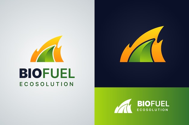 Vector gradient biofuel logo template