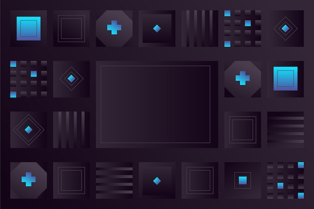 Gradient black background with cubes