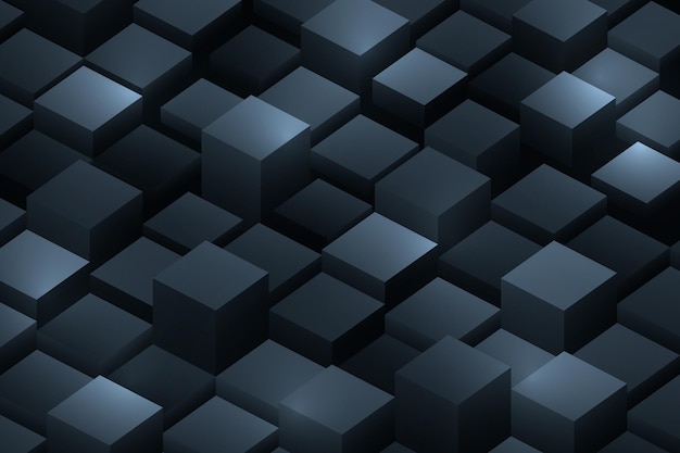 Gradient black background with cubes