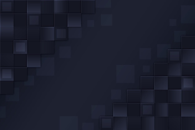 Gradient black background with cubes