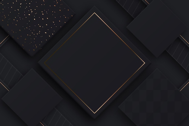 Vector gradient black background with cubes