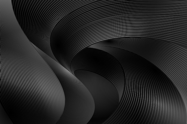 Gradient black background with wavy lines