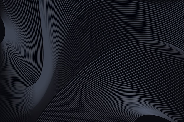 Gradient black background with wavy lines