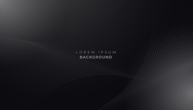 Gradient black background with wavy lines