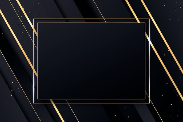 Vector gradient black backgrounds with golden frames