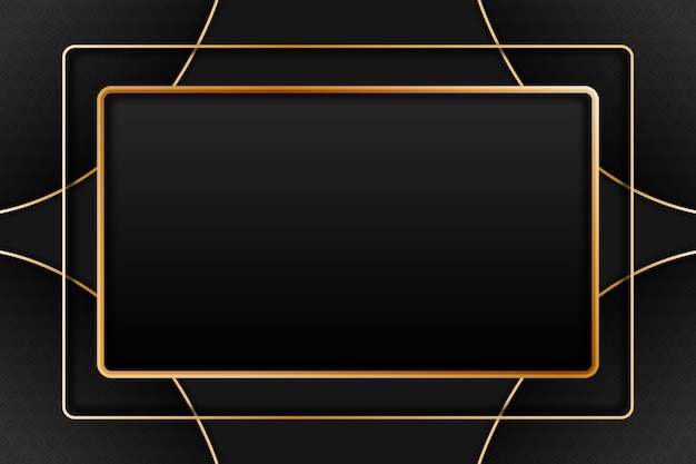 Vector gradient black backgrounds with golden frames