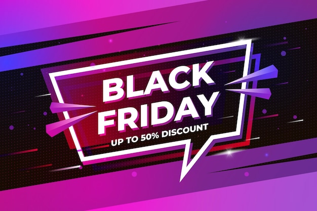 Gradient black friday banner