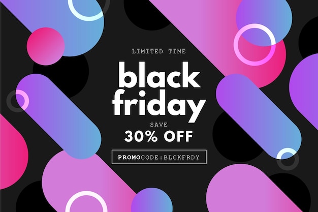 Vector gradient black friday concept