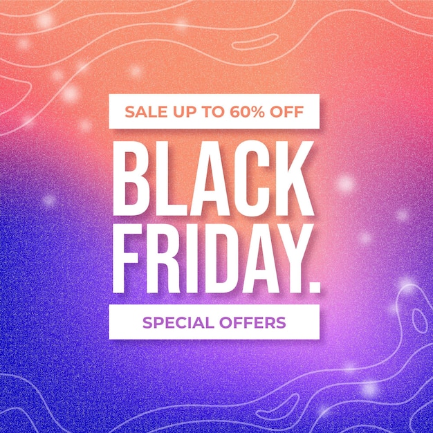 Vector gradient black friday concept