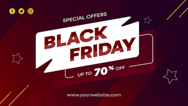 Gradient Black Friday design for advertising banners leaflets and flyers