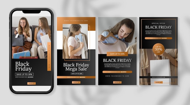 Gradient Black Friday Instagram Stories