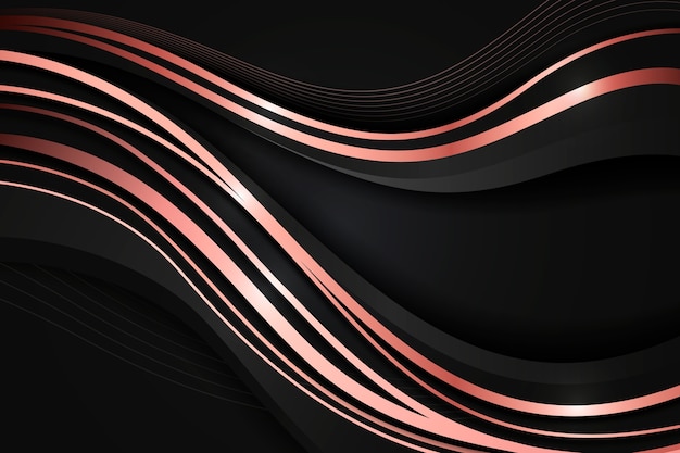 Vector gradient black and rose gold background