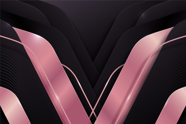 Vector gradient black and rose gold background