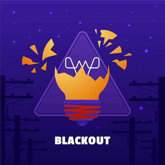 Vector gradient blackout illustration