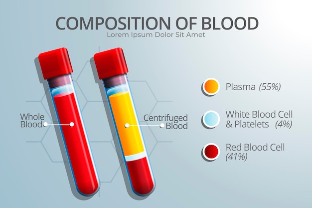 Vettore gradiente di sangue infografica