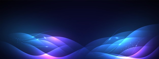 Gradient blue background with dynamic light effect.