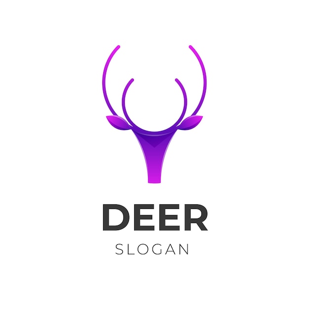 Gradient Blue Deer Logo