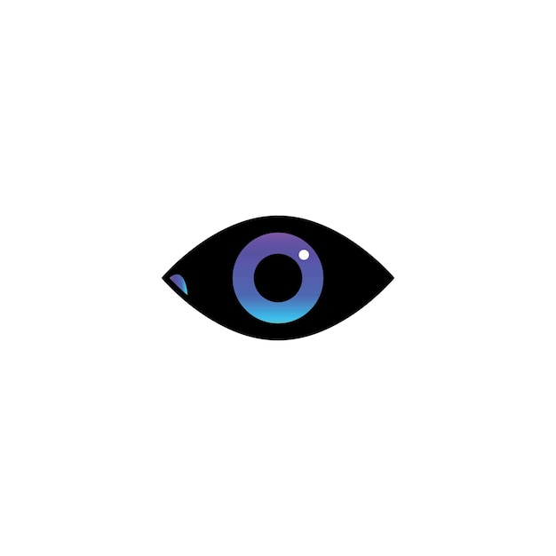 Gradient blue eye logo vector design