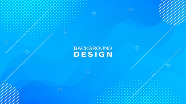 Gradient blue geometric background Dynamic shape composition Vector illustration