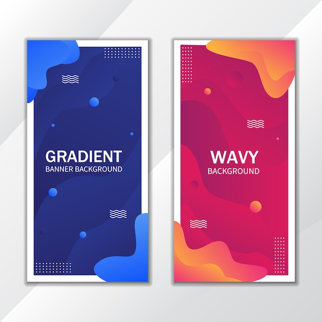 GRADIENT BLUE AND PINK ABSTRACT BANNER