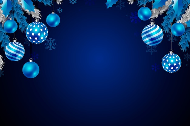 Vector gradient blue and silver background for christmas season celebration