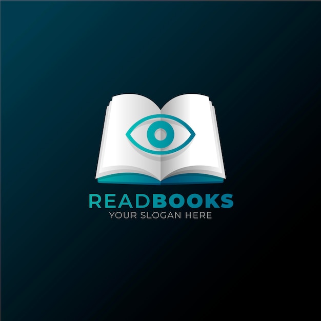 Вектор Шаблон логотипа градиентной книги