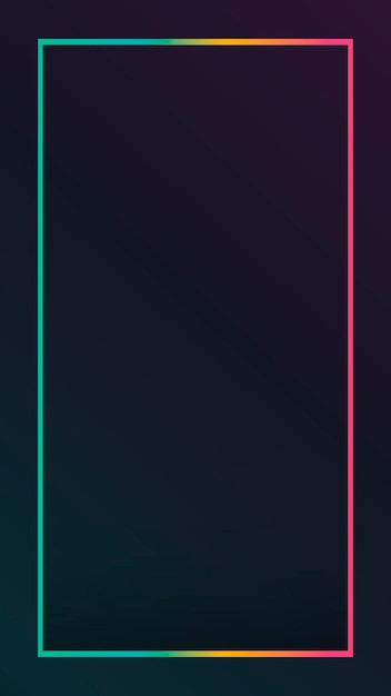 Gradient border black mobile phone wallpaper vector