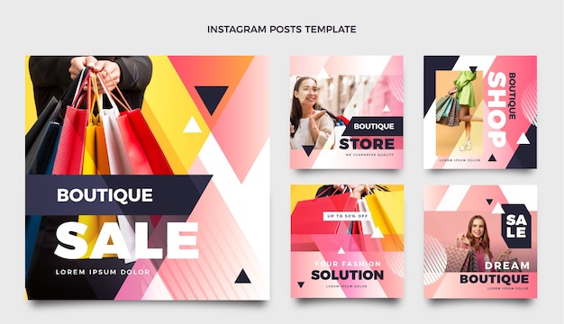 Gradient boutique design template