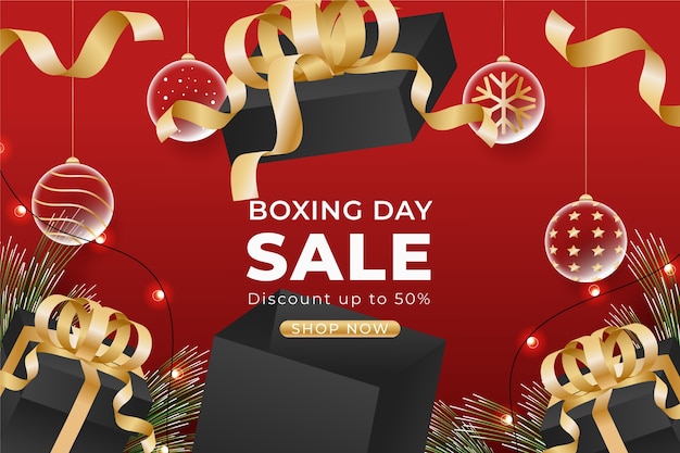 Vector gradient boxing day background