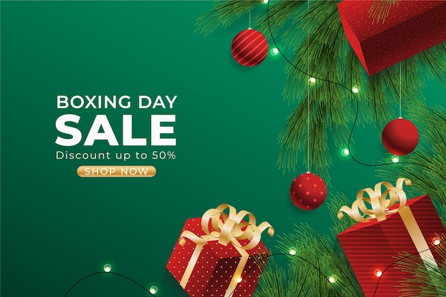 Vector gradient boxing day background