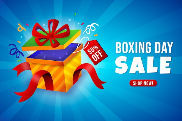 Gradient boxing day sale background