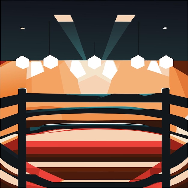 Vector gradient boxing ring background