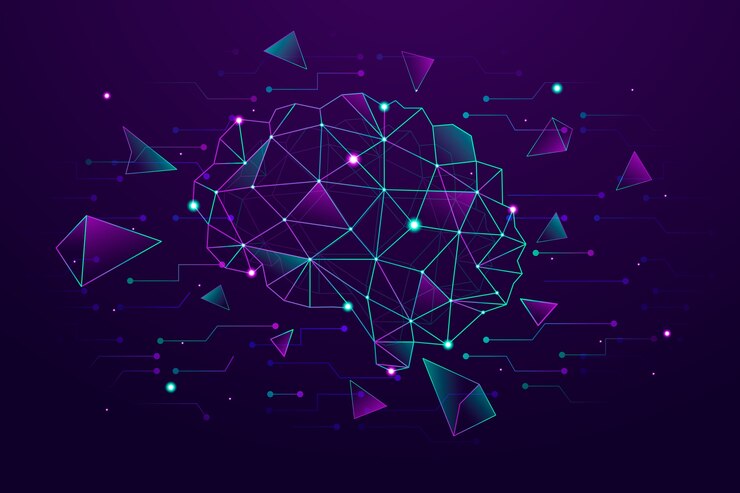 Vector gradient brain  background